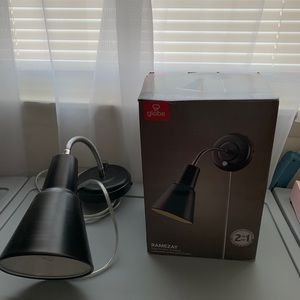 Bundle 2 black plug in wall sconce. Wall lamps.